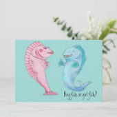 Junge oder Mädchen Geschlecht offenbaren Einladung (Stehend Vorderseite)