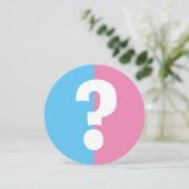 Junge oder Mädchen Geschlecht zeigen Baby Dusche P Einladung (Stehend Vorderseite)