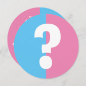 Junge oder Mädchen Geschlecht zeigen Baby Dusche P Einladung (Vorne/Hinten)