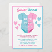 Junge oder Mädchen "He oder She Gender" offenbaren Einladung (Vorne/Hinten)