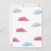 Junge oder Mädchen - Heißluftballons - Gender-Enth Einladung (Rückseite)