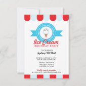 Junge oder Mädchen JEDES ALTERES Eis BIRTHDAY PART Einladung (Vorderseite)