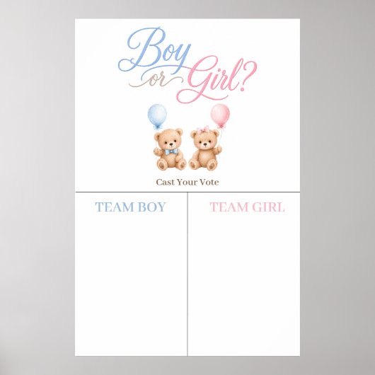 Junge oder Mädchen Little Cub Geschlecht-Enthüllun Poster (Vorne)