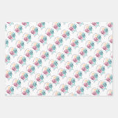 Junge oder Mädchen mit Baby Dinosauriern  Geschenkpapier Set (Vorderseite 2)