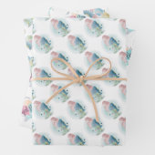 Junge oder Mädchen mit Baby Dinosauriern  Geschenkpapier Set (Beispiel)