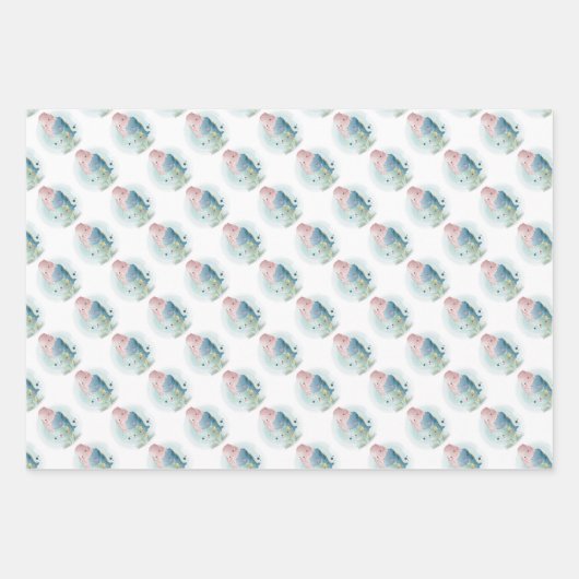 Junge oder Mädchen mit Baby Dinosauriern  Geschenkpapier Set (Vorderseite)