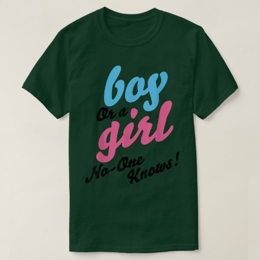 Junge oder Mädchen, niemand weiß, dass Geschlecht  T-Shirt (Design vorne)