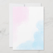 Junge oder Mädchen rosa blau Geschlecht enthüllend Einladung (Rückseite)