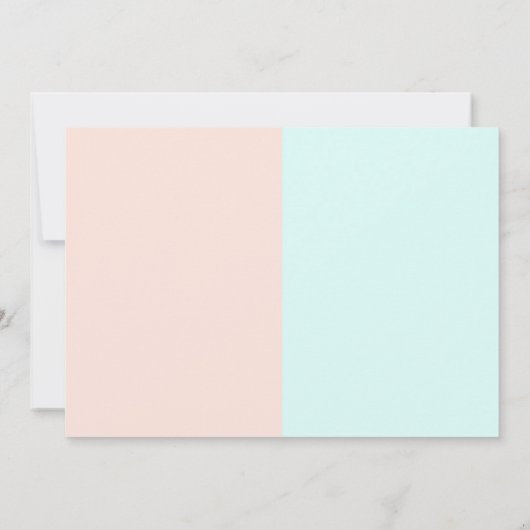 Junge oder Mädchen rosa blaue Babydusche Geschlech Einladung (Rückseite)