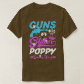 Junge oder Mädchen rosa oder blaue Mohnblüte Liebe T-Shirt (Design vorne)