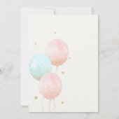 Junge oder Mädchen rosa und blau geschlecht enthül Einladung (Rückseite)