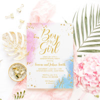 Junge oder Mädchen Rosa und Blau Gold Geschlecht o