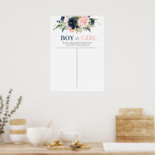 Junge oder Mädchen-Tabelle, raten Sie das Gender P Poster (Küche)