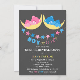 Junge oder Mädchen Teddy Bears Geschlecht offenbar Einladung