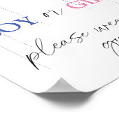 Junge oder Mädchen tragen bitte Ihr ratenes Poster (Ecke)