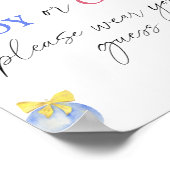 Junge oder Mädchen tragen bitte Ihr ratenes Poster (Ecke)