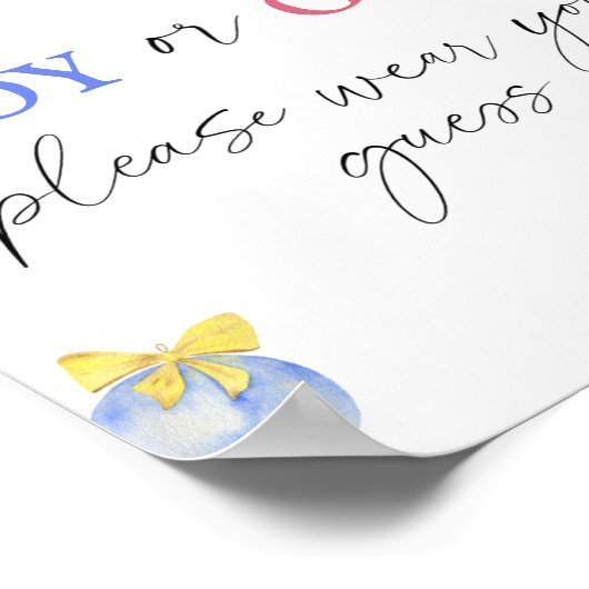 Junge oder Mädchen tragen bitte Ihr ratenes Poster (Ecke)