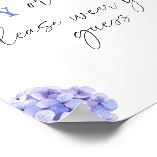 Junge oder Mädchen tragen bitte Ihr ratenes Poster (Ecke)