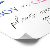 Junge oder Mädchen tragen bitte Ihr ratenes Poster (Ecke)