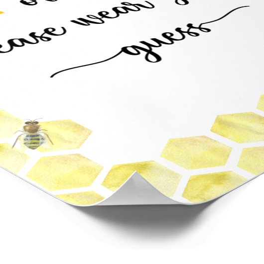 Junge oder Mädchen tragen Sie bitte Ihre Vermutung Poster (Ecke)