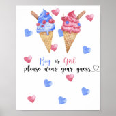 Junge oder Mädchen tragen Sie bitte Ihre Vermutung Poster (Vorne)