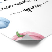 Junge oder Mädchen tragen Sie bitte Ihre Vermutung Poster (Ecke)