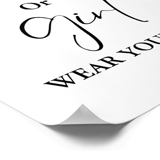 Junge oder Mädchen Tragen Sie Ihr Baby Duschspiel Poster (Ecke)