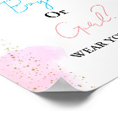 Junge oder Mädchen Tragen Sie Ihr Baby Duschspiel Poster (Ecke)