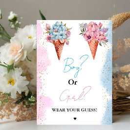 Junge oder Mädchen Tragen Sie Ihr Baby Duschspiel Sockelschild