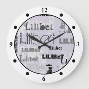 Junge oder Mädchen Trendy Name Geschenke Zubehör L Große Wanduhr