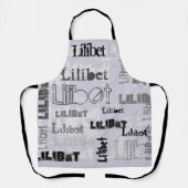 Junge oder Mädchen Trendy Name Geschenke Zubehör L Schürze (Vorderseite)