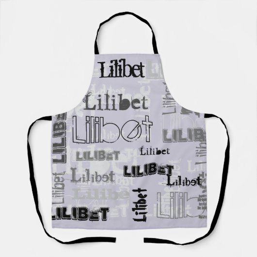 Junge oder Mädchen Trendy Name Geschenke Zubehör L Schürze (Vorderseite)