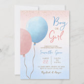 Junge oder Mädchen Was wird Baby Dusche sein? Einladung (Vorderseite)