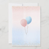 Junge oder Mädchen Was wird Baby Dusche sein? Einladung (Rückseite)