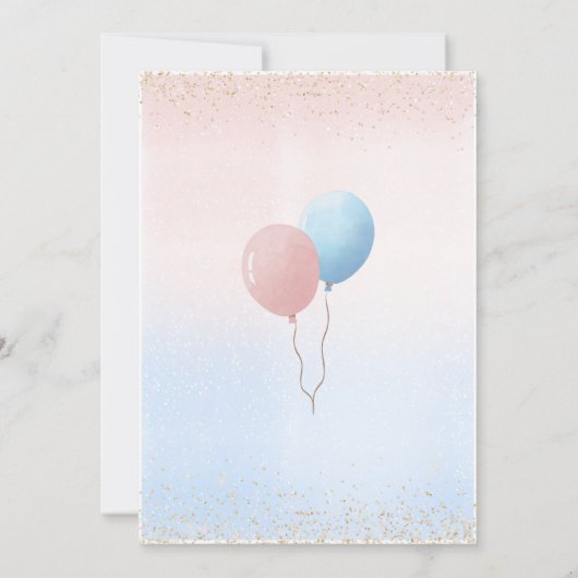 Junge oder Mädchen Was wird Baby Dusche sein? Einladung (Rückseite)