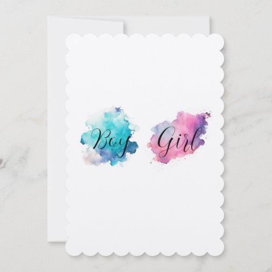 Junge oder Mädchen, was wird die Genderoffenbarung Einladung (Rückseite)