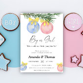 Junge oder Mädchen - Winter-Party - Gender-Enthüll Einladung