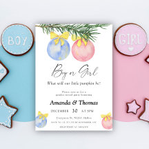 Junge oder Mädchen - Winter-Party - Gender-Enthüll