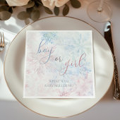 Junge oder Mädchen Winter Pink Blue Snowflake Serviette