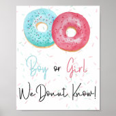 Junge oder Mädchen, wir kennen Geschlechterkennzei Poster (Vorne)