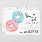 Junge oder Mädchen, wir wissen es! Geschlechtsankü Einladung (Vorne/Hinten)