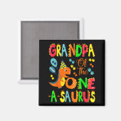 Junge Opa Saurus 1. Geburtstag Dinosaurier Magnet (Vorderseite/Rückseite)