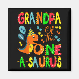 Junge Opa Saurus 1. Geburtstag Dinosaurier Magnet