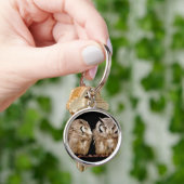 Junge Owlets Schlüsselanhänger (Hand)