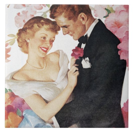 Junge Paare in der formellen Kleidung Fliese (Vorderseite)