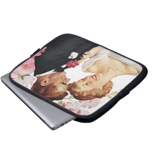 Junge Paare in der formellen Kleidung Laptopschutzhülle (Vorne Knopf)