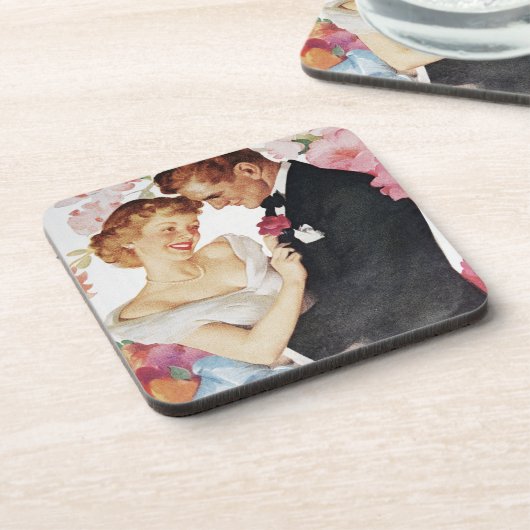 Junge Paare in der formellen Kleidung Untersetzer (Linke Seite)