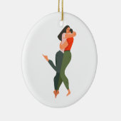 Junge Paare in der Liebe Keramik Ornament (Rechts)