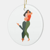 Junge Paare in der Liebe Keramik Ornament (Links)