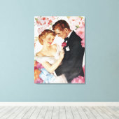 Junge Paare in formaler Kleidung Leinwanddruck (Insitu (Holzboden))